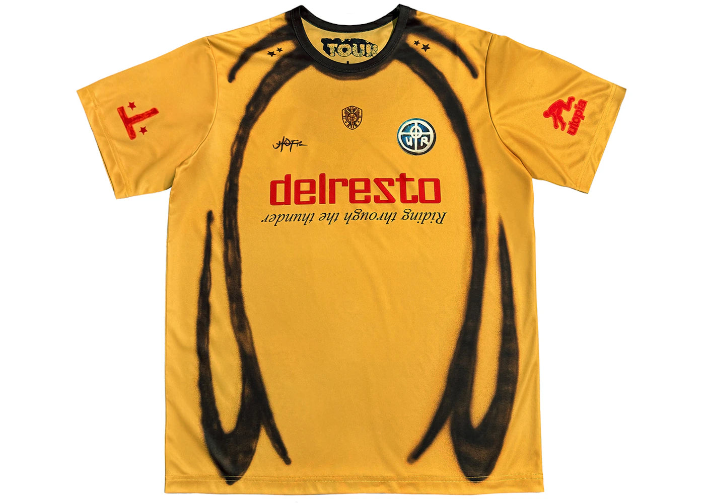Travis Scott Germany Soccer Jersey Yellow - vue secondaire A
