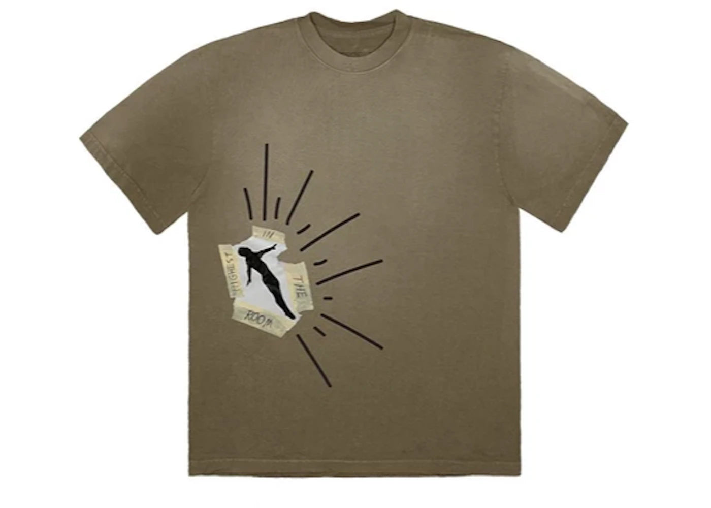 Travis Scott Highest In The Room Dive T Shirt Olive - vue 360