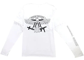 Travis Scott Hood Toyota Long Sleeve Tee White - vue 360