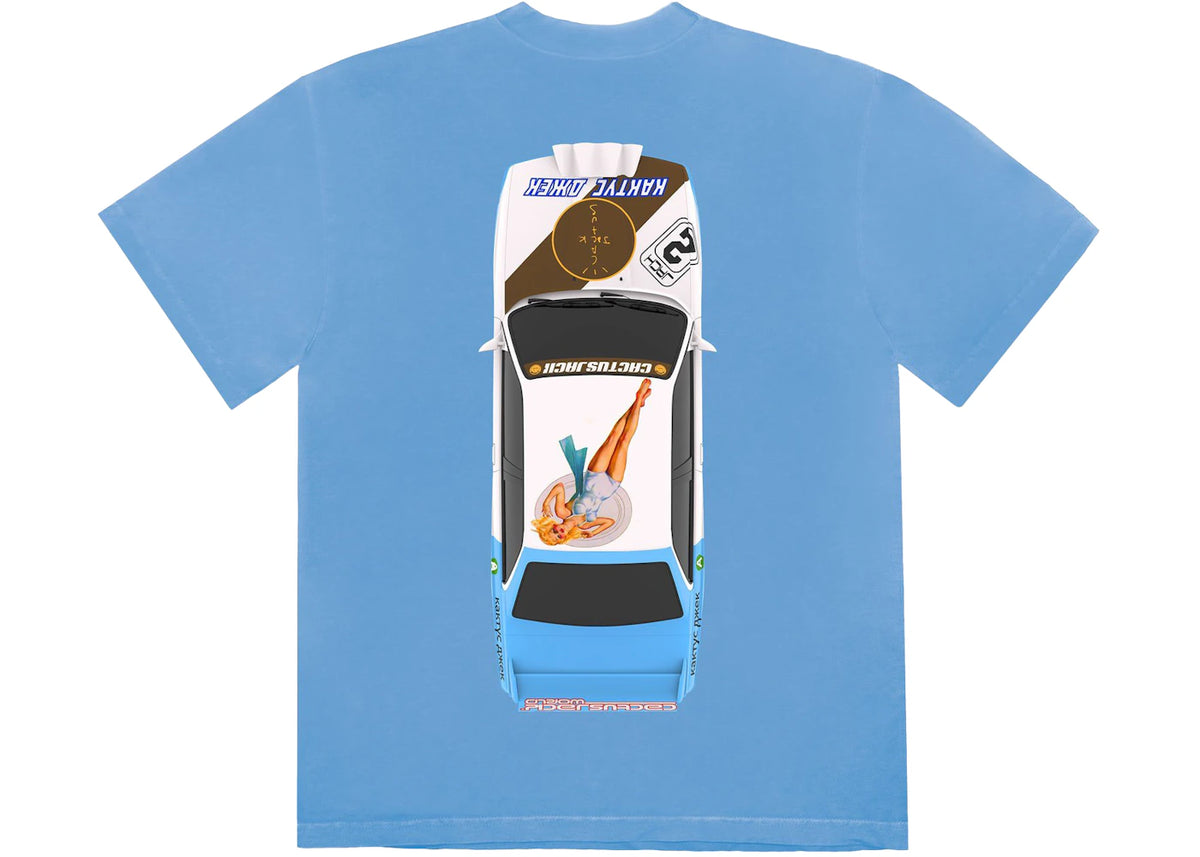 Travis Scott JACKBOYS Vehicle T-Shirt Blue - vue secondaire B