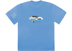 Travis Scott JACKBOYS Vehicle T-Shirt Blue - vue 360