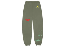 Travis Scott Jordan Cactus Jack Highest Sweatpant Olive - vue 360