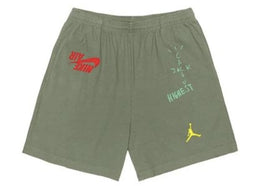 Travis Scott Jordan Cactus Jack Highest Sweatshort Olive - authentic Travis Scott sneakers