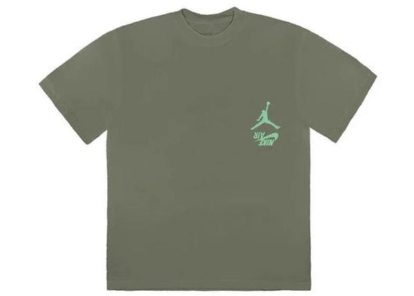Travis Scott Jordan Cactus Jack Highest T Shirt Olive sneakers - authentic Travis Scott shoes