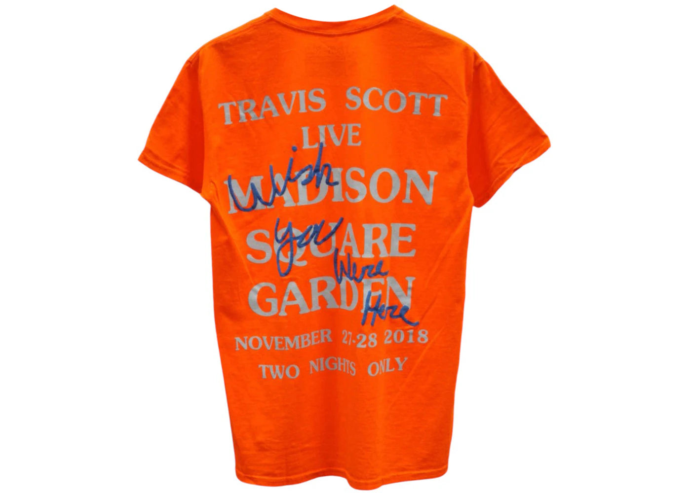 Travis Scott Madison Square Garden Tour Tee Orange - vue secondaire A