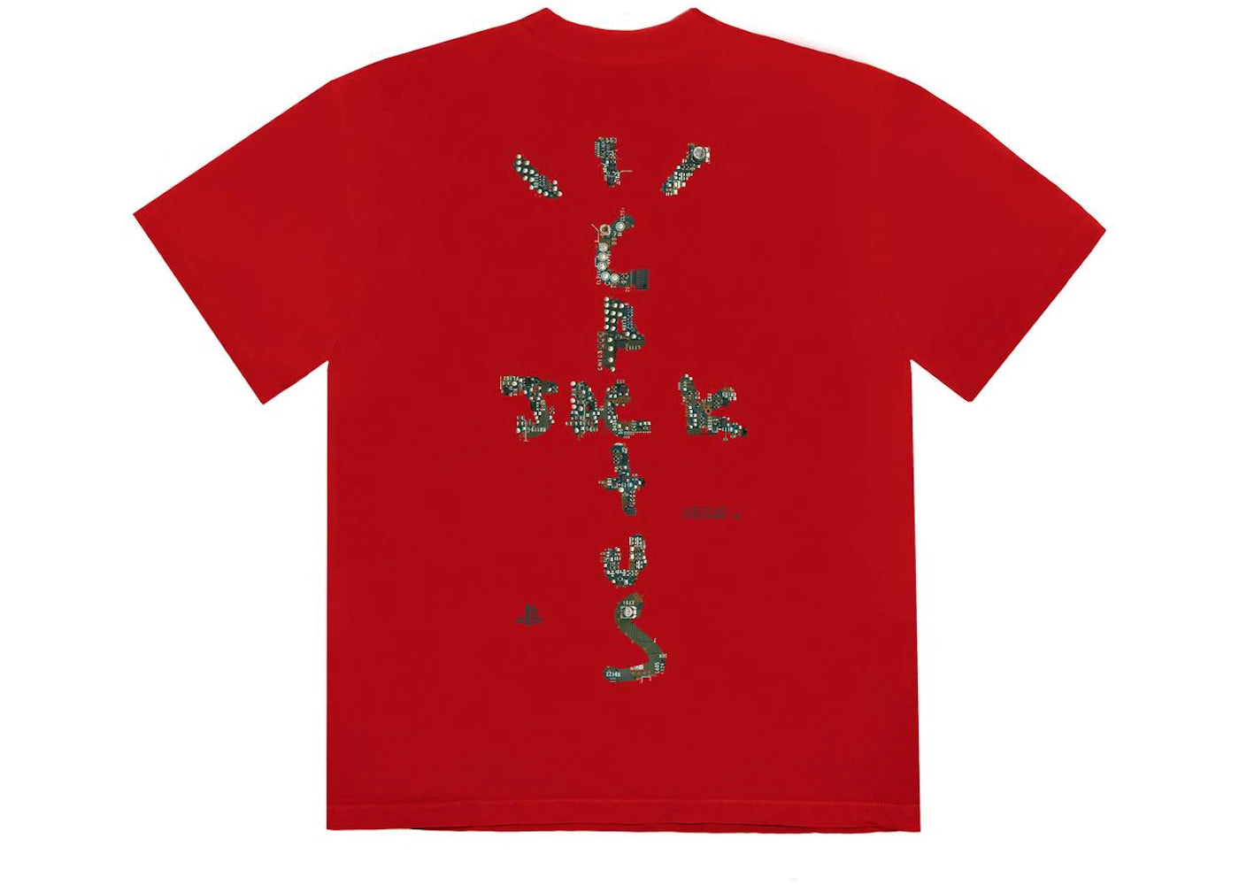 Travis Scott Motherboard Logo IV T-shirt Red - vue secondaire B