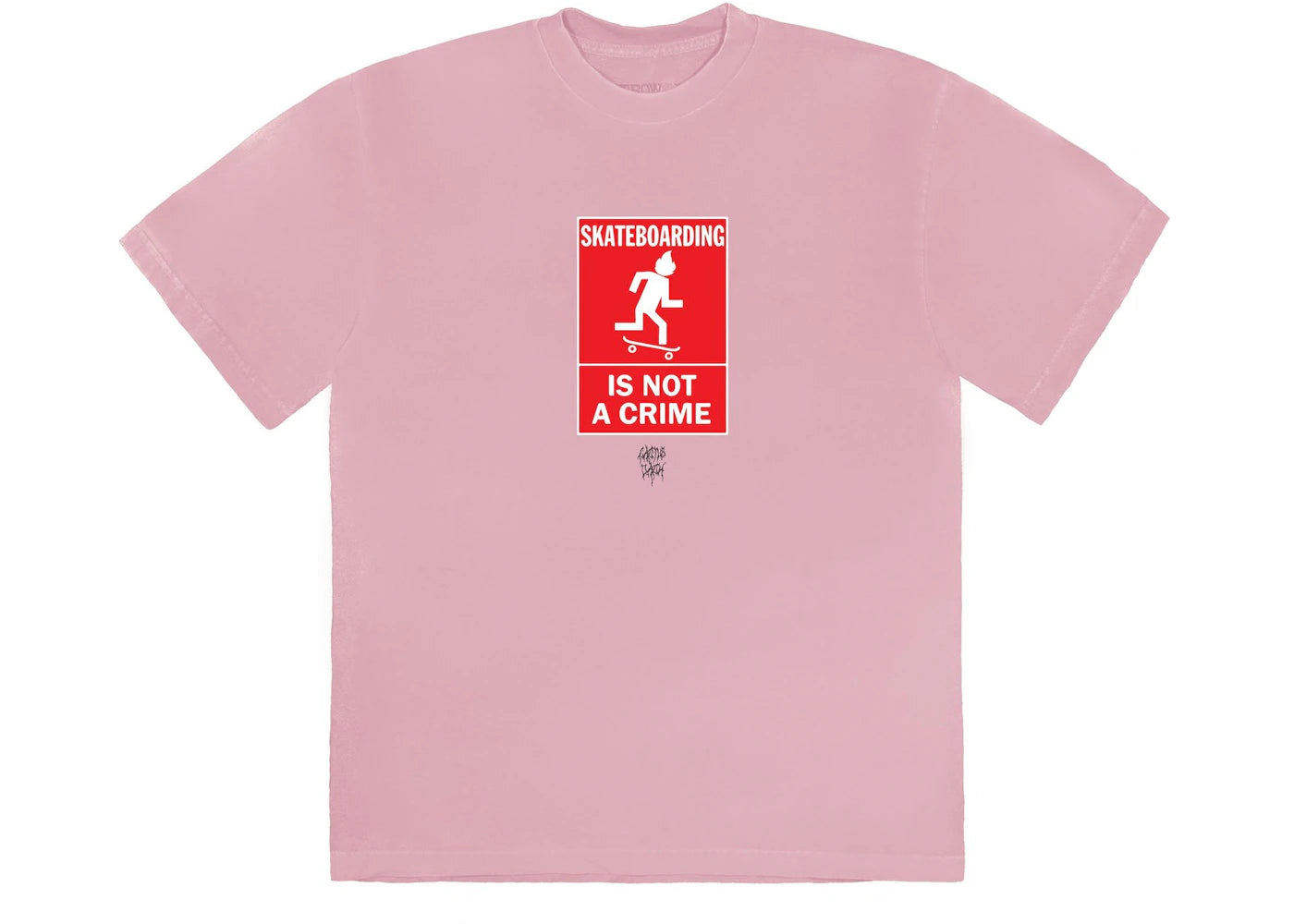 Travis Scott Not A Crime T-Shirt I Pink - vue secondaire A