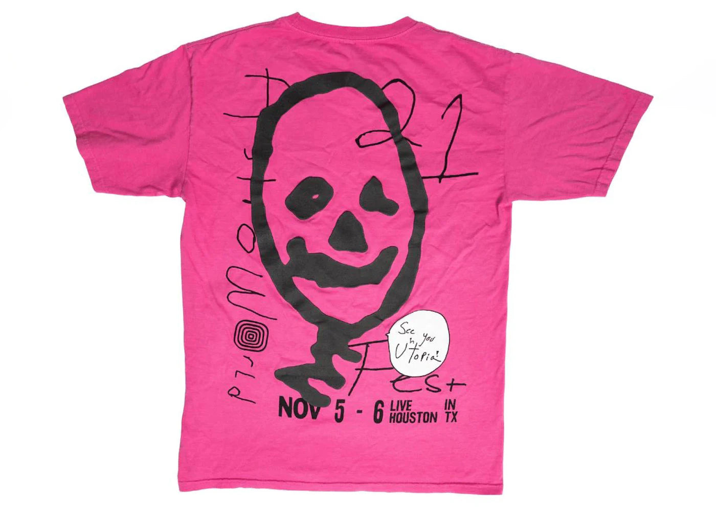 Travis Scott Other Side T-shirt Pink - vue secondaire B