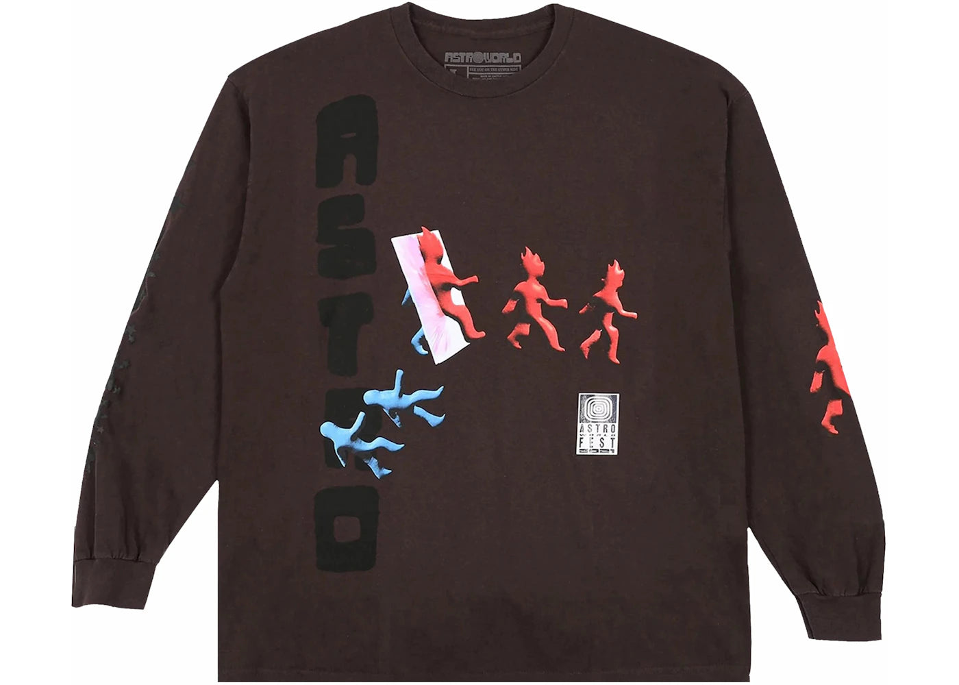 Travis Scott Otherside Long-Sleeve T-shirt Brown - vue secondaire A