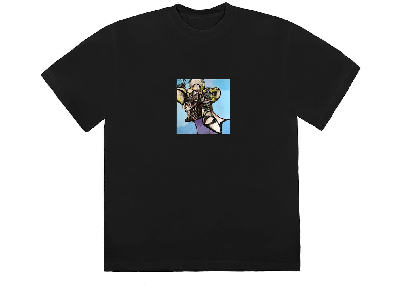 Travis Scott Portrait of Travis Title T-Shirt Black - vue secondaire A