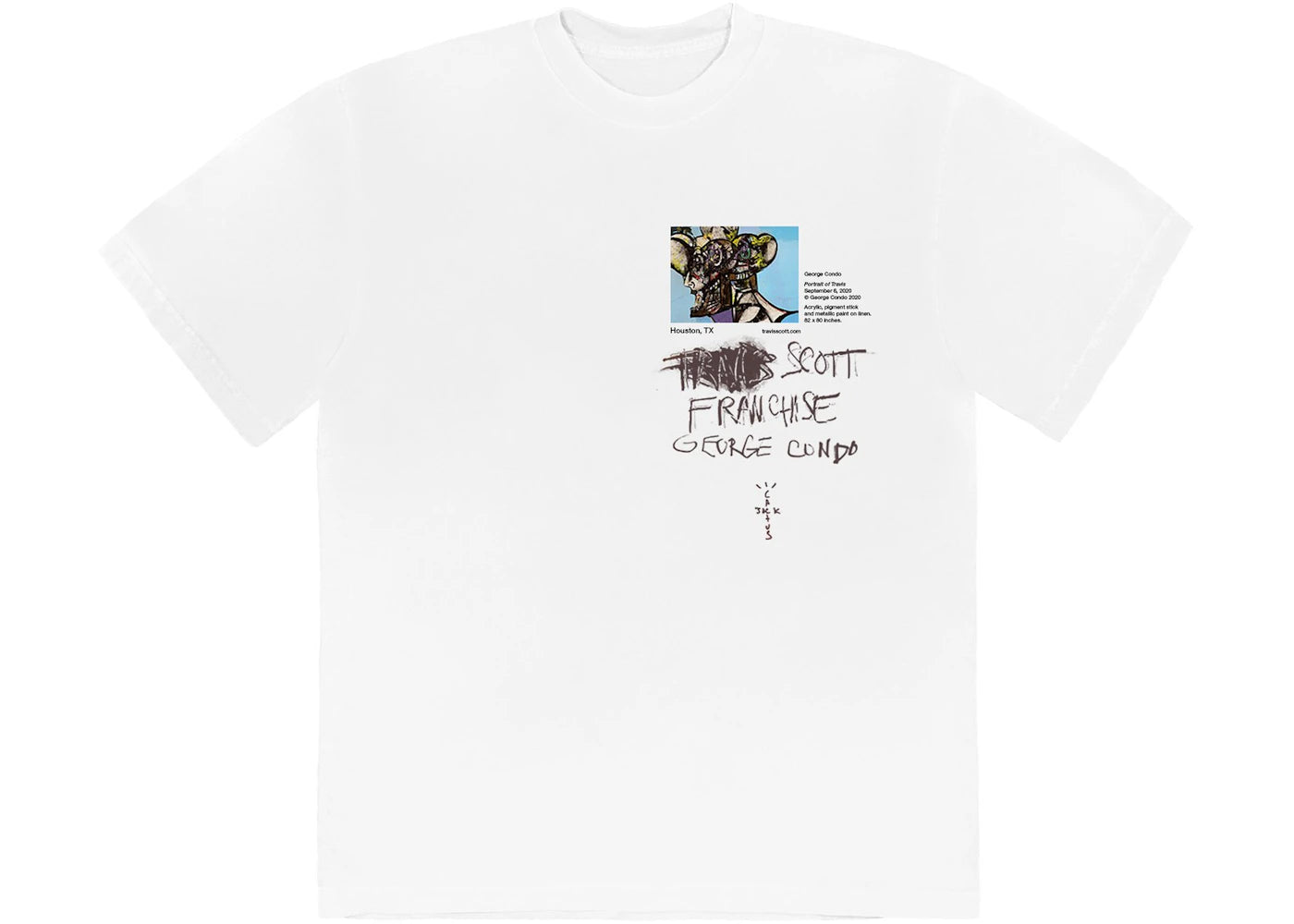 Travis Scott Portrait of Travis WIP T-Shirt White - vue secondaire A
