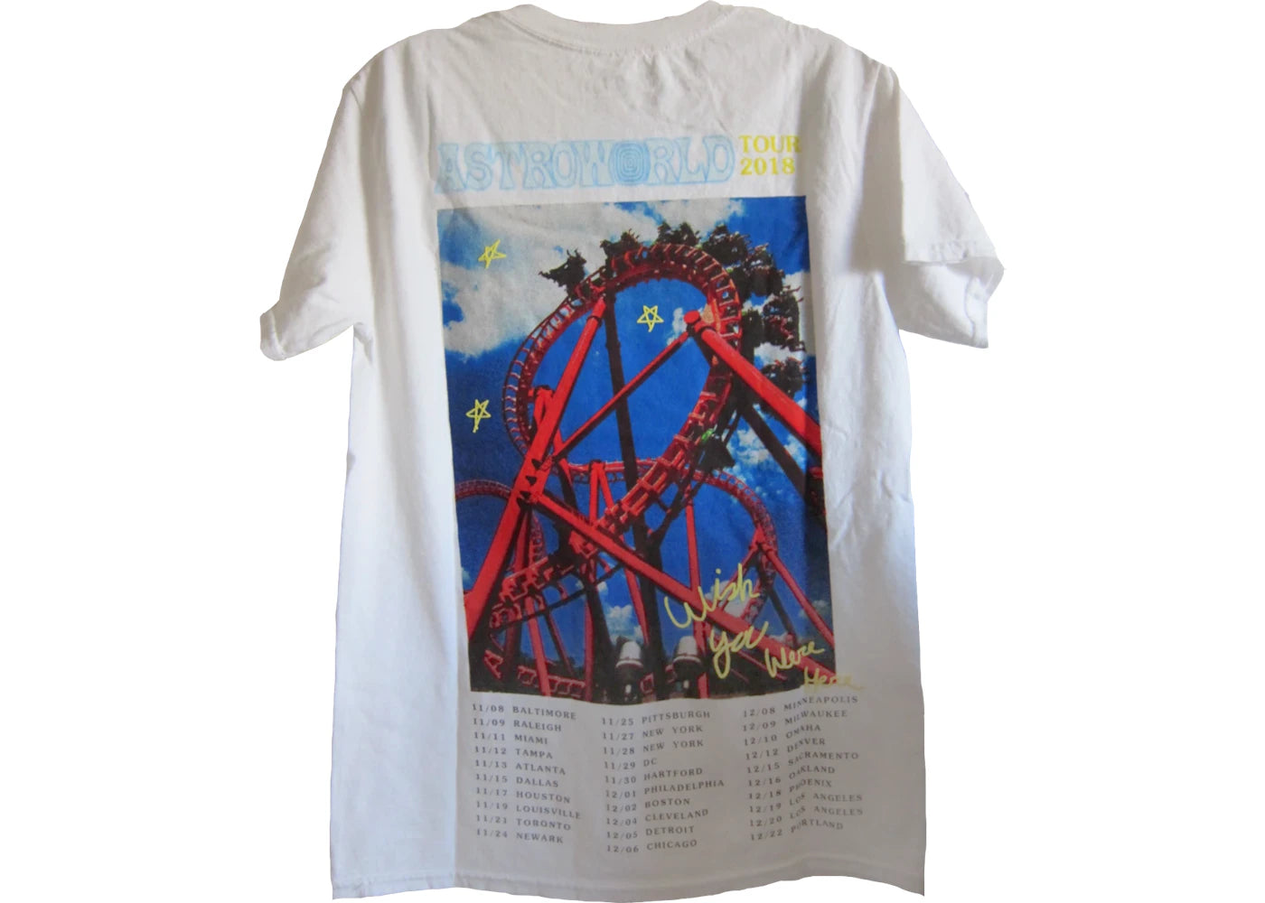 Travis Scott Roller Coaster Tee White - vue secondaire B