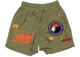 Travis Scott Running Wild Shorts Olive - apparel view 2