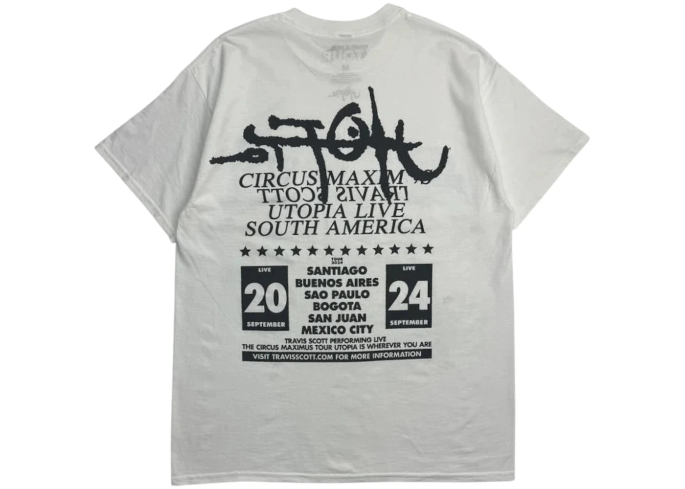Travis Scott South America Skitzo T-Shirt White - vue secondaire B