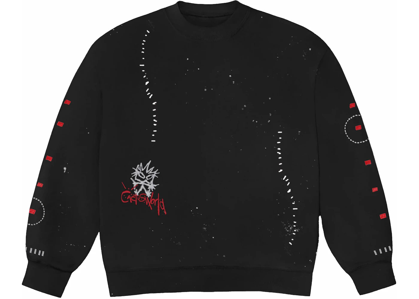 Travis Scott Stitched Crewneck Black - vue secondaire A