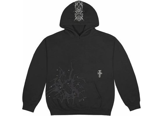 Travis Scott Studded Pullover Hoodie Black sneakers - authentic Travis Scott shoes