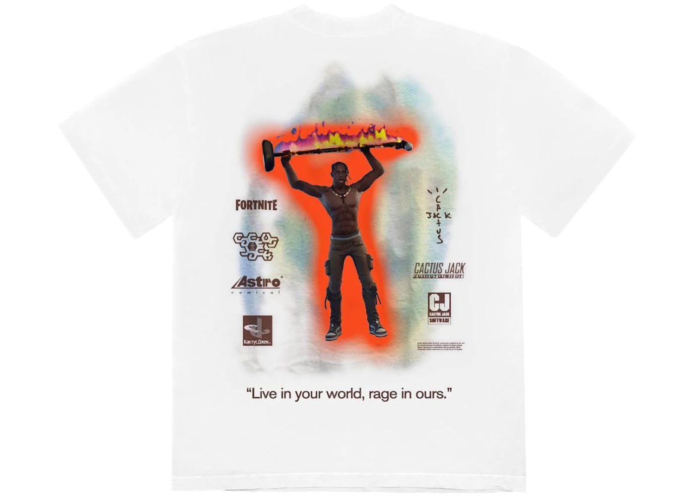 Travis Scott The Scotts Rage Emote T-Shirt White - vue secondaire B