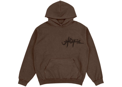 Travis Scott Utopia A2 Hooded Sweatshirt Brown - authentic Travis Scott apparel