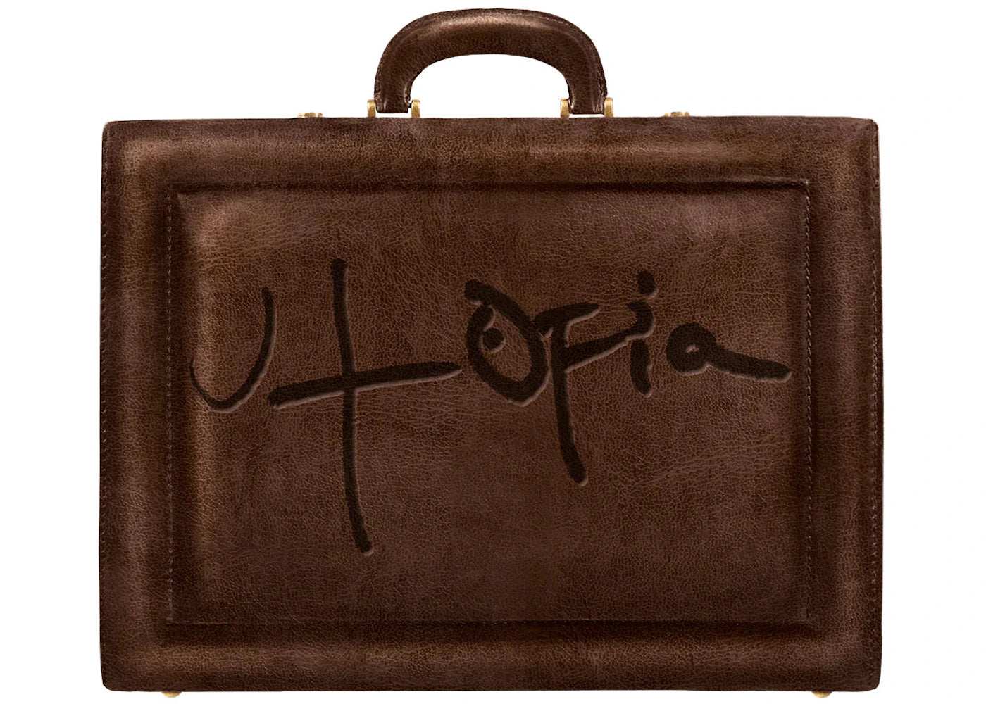 Travis Scott Utopia Briefcase Brown - vue 360