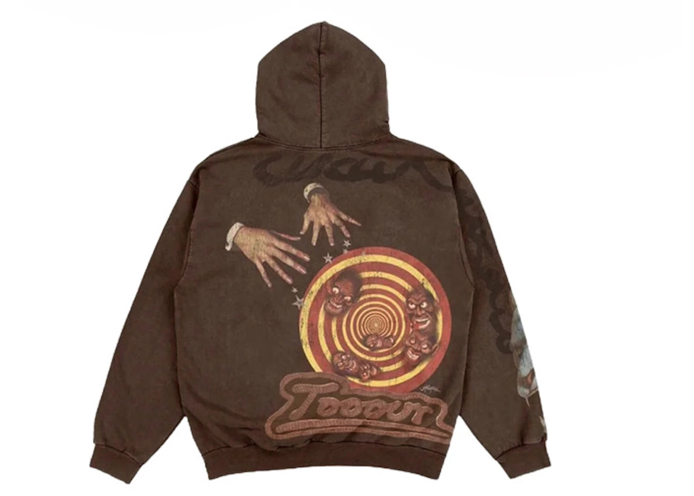 Travis Scott Utopia Circus Maximus 2023 Tour Zip-Up Hoodie Brown