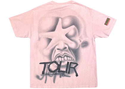 Travis Scott Utopia Circus Maximus Pink Star Tee Pink - authentic Travis Scott product