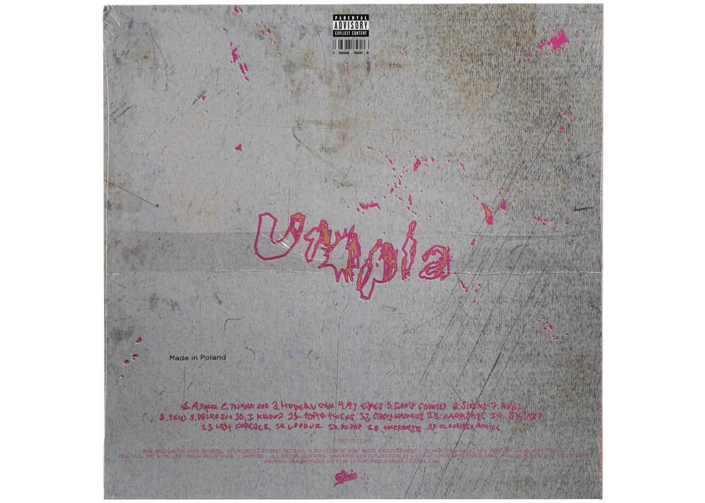 Travis Scott Utopia Cover 1 2XLP Vinyl - vue secondaire A