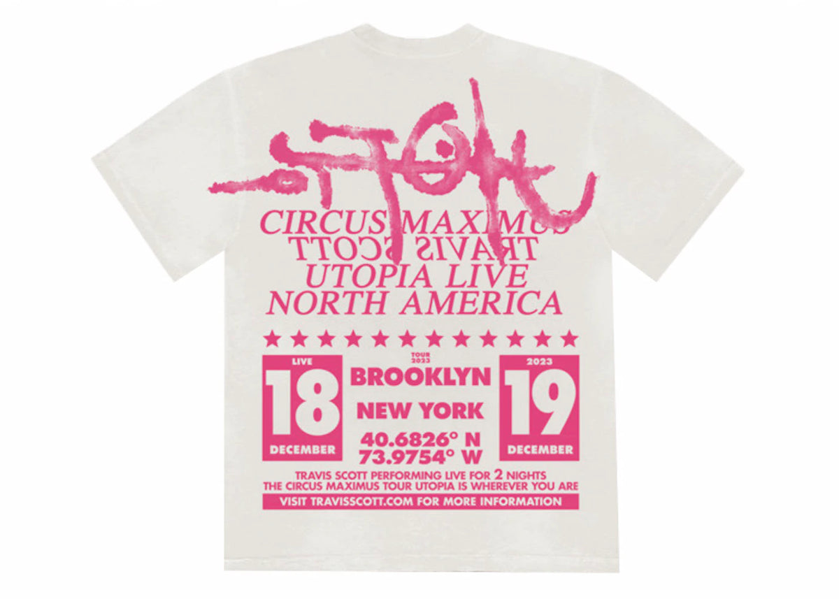 Travis Scott Utopia Is In Brooklyn Tee White - vue secondaire B