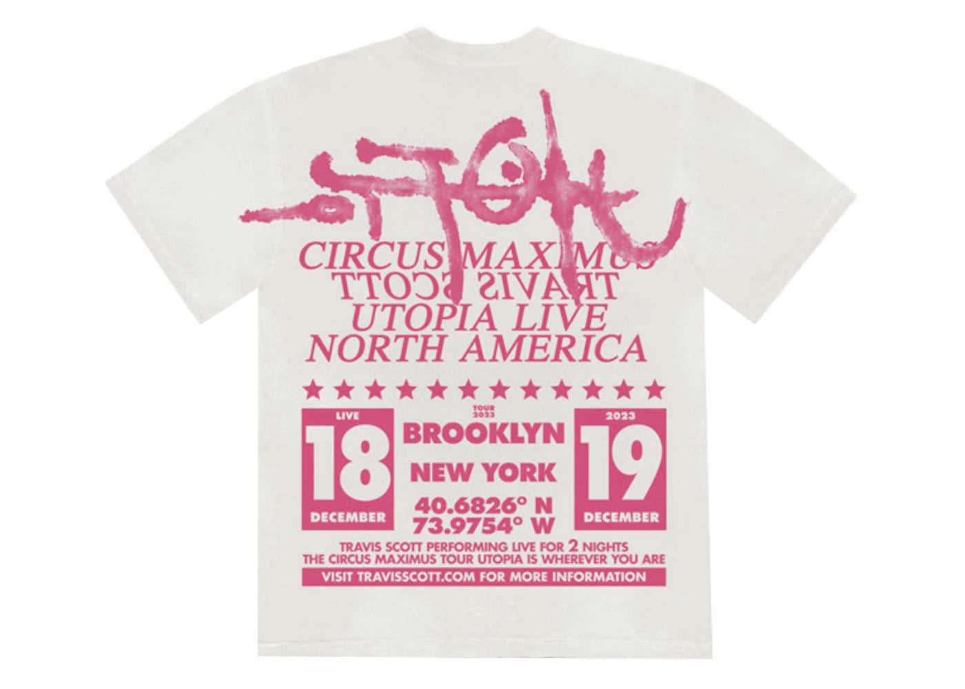 Travis Scott Utopia Is In Brooklyn Tee White - vue secondaire A