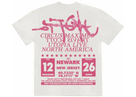 Travis Scott Utopia Is In Newark Tee White