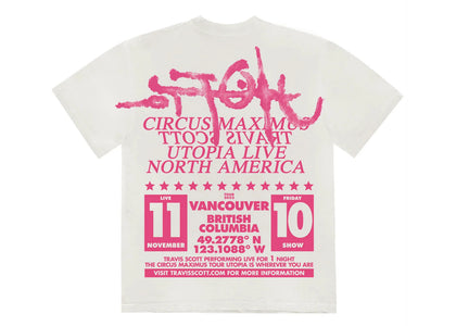 Travis Scott Utopia Is In Vancouver Exclusive Circus Maximus Tee White - product view 2