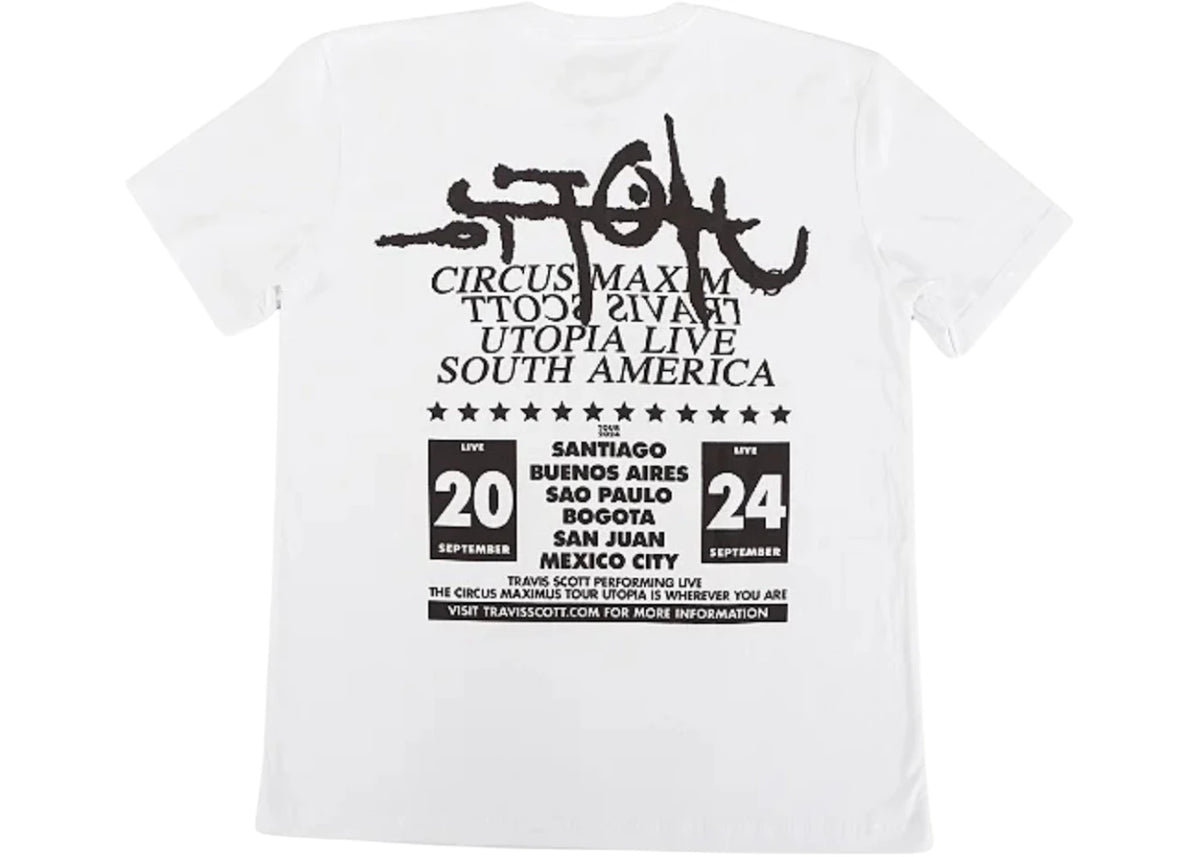Travis Scott Utopia Tour Skitzo Circus Maximus South America Tee White - vue secondaire B