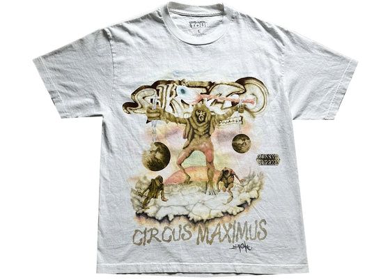 Travis Scott Utopia Tour Skitzo Circus Maximus Tee White sneakers - authentic Travis Scott shoes