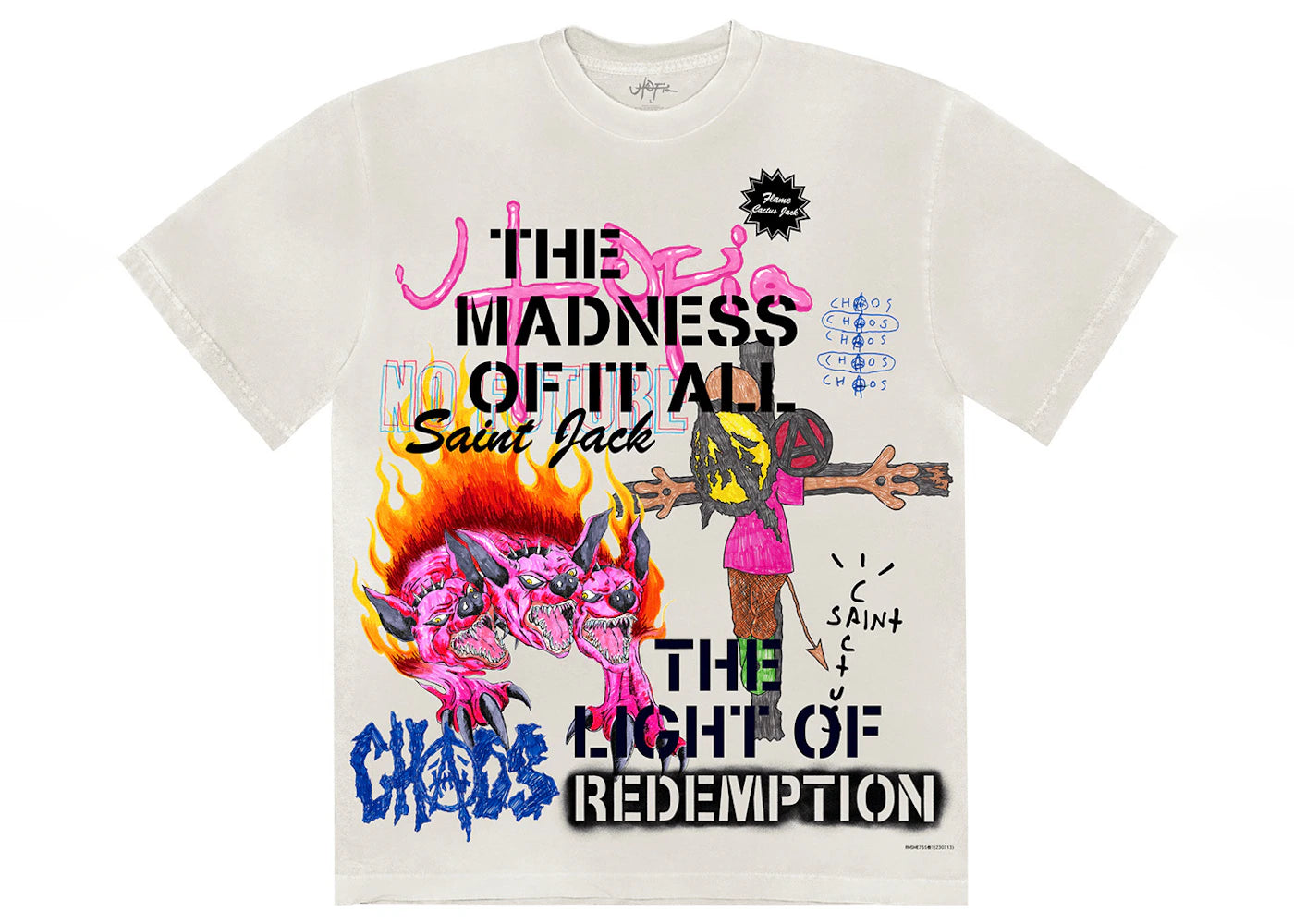 Travis Scott Utopia x St Michael 3A Tee White - vue secondaire A