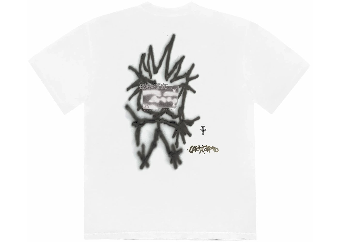 Travis Scott Whiteout T-Shirt Weiß - vue 360