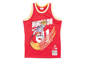 Travis Scott x BR x Mitchell & Ness Rockets Jersey Red - vue 360