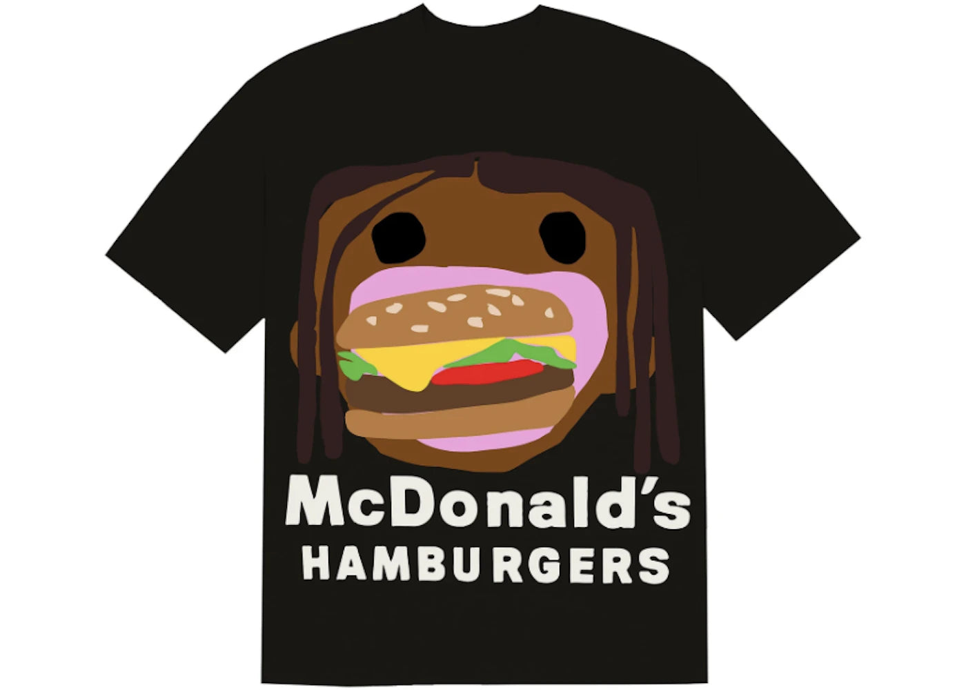 Travis Scott x CPFM 4 CJ Burger Mouth T-Shirt Black - vue secondaire A