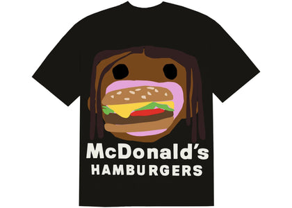 Travis Scott x CPFM 4 CJ Burger Mouth T-Shirt Black - apparel view 2