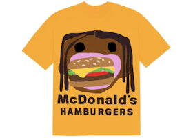 Travis Scott x CPFM 4 CJ Burger Mouth T-Shirt Gold - vue 360