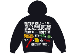 Travis Scott x CPFM 4 CJ Script Hoodie Black - apparel view 2