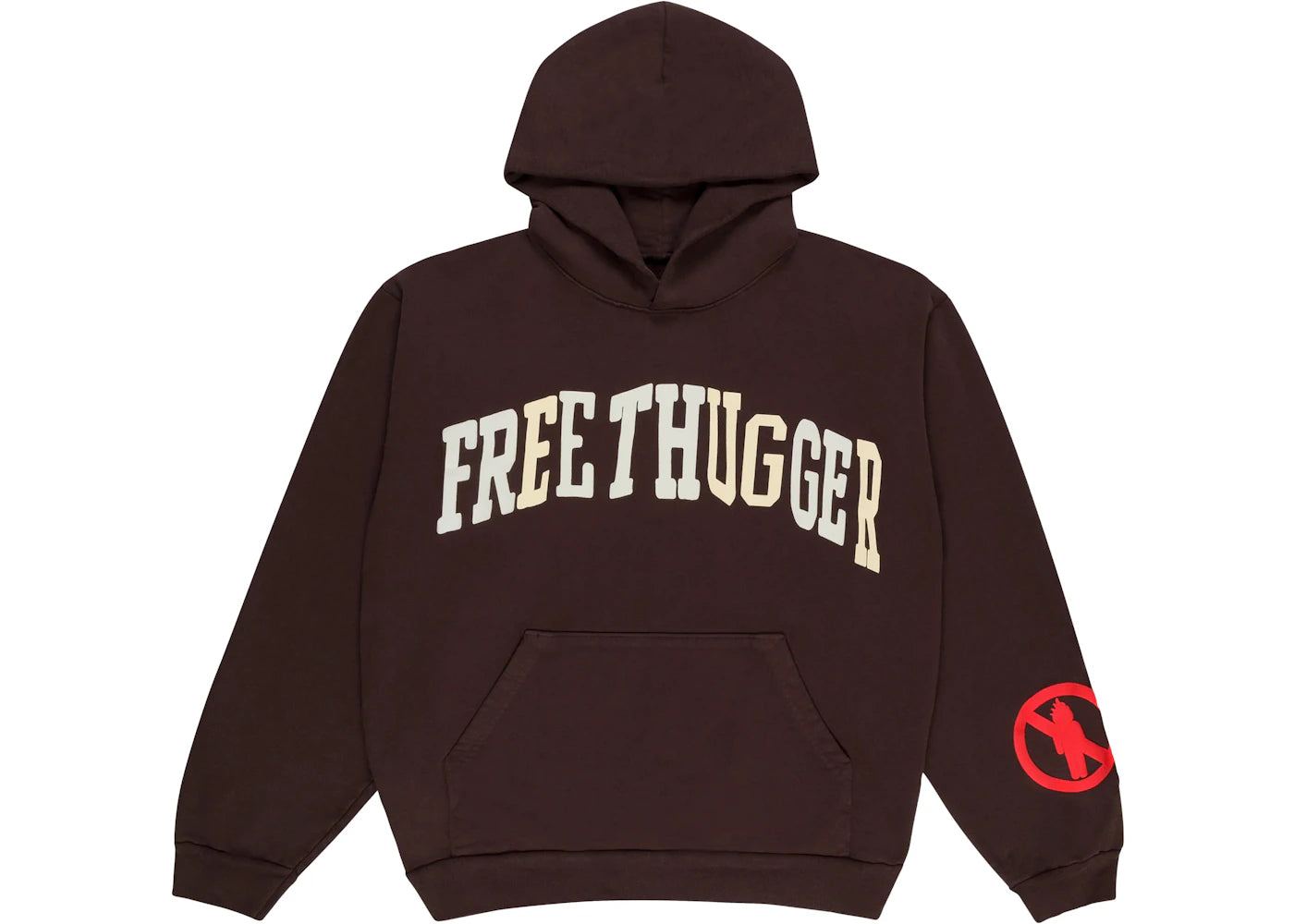 Travis Scott x Cactus Plant Flea Market "Free Thugger" Hoodie Brown - vue 360