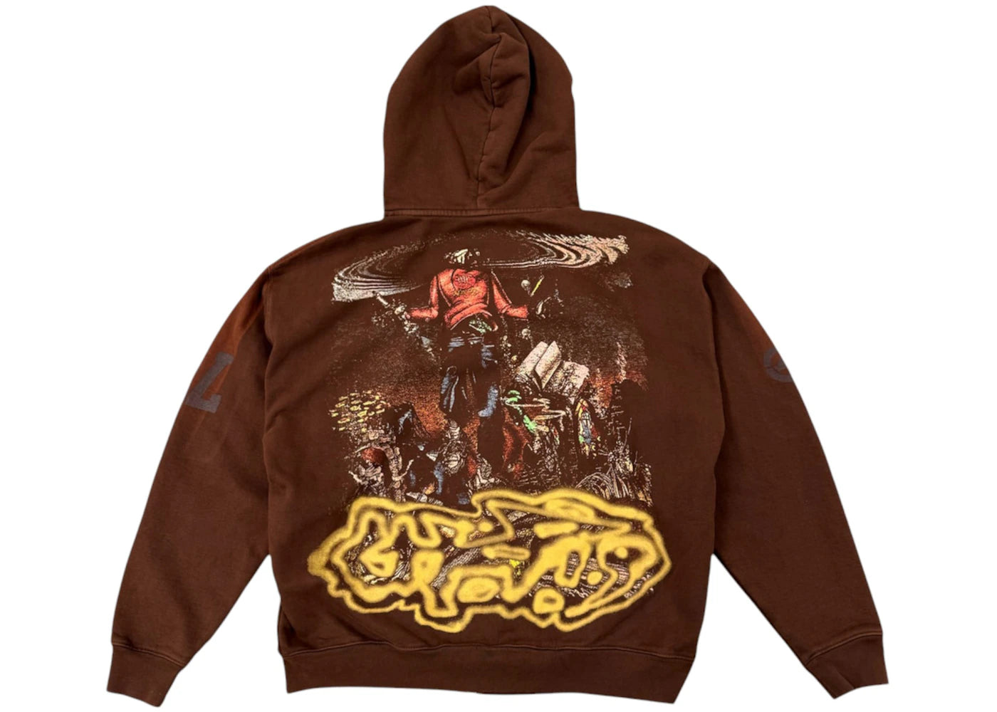 Travis Scott x Ecko Maintaining Zip Hoodie Brown - vue secondaire B