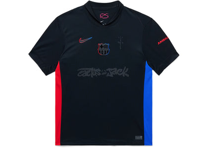Travis Scott x FC Barcelona 2024/25 Match Away Cactus Jack Jersey Black - authentic Travis Scott apparel