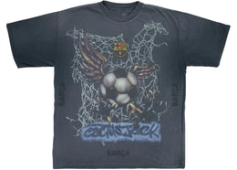 Travis Scott x FC Barcelona Washed Spray Logo Tee Black - authentic Travis Scott product