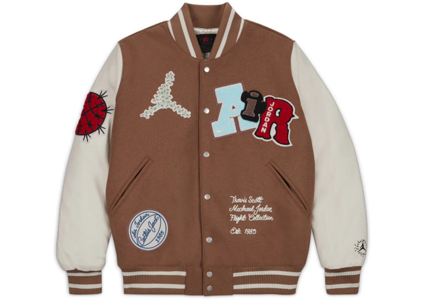 Travis Scott x Jordan Varsity Jacket Antique Brown - vue secondaire A