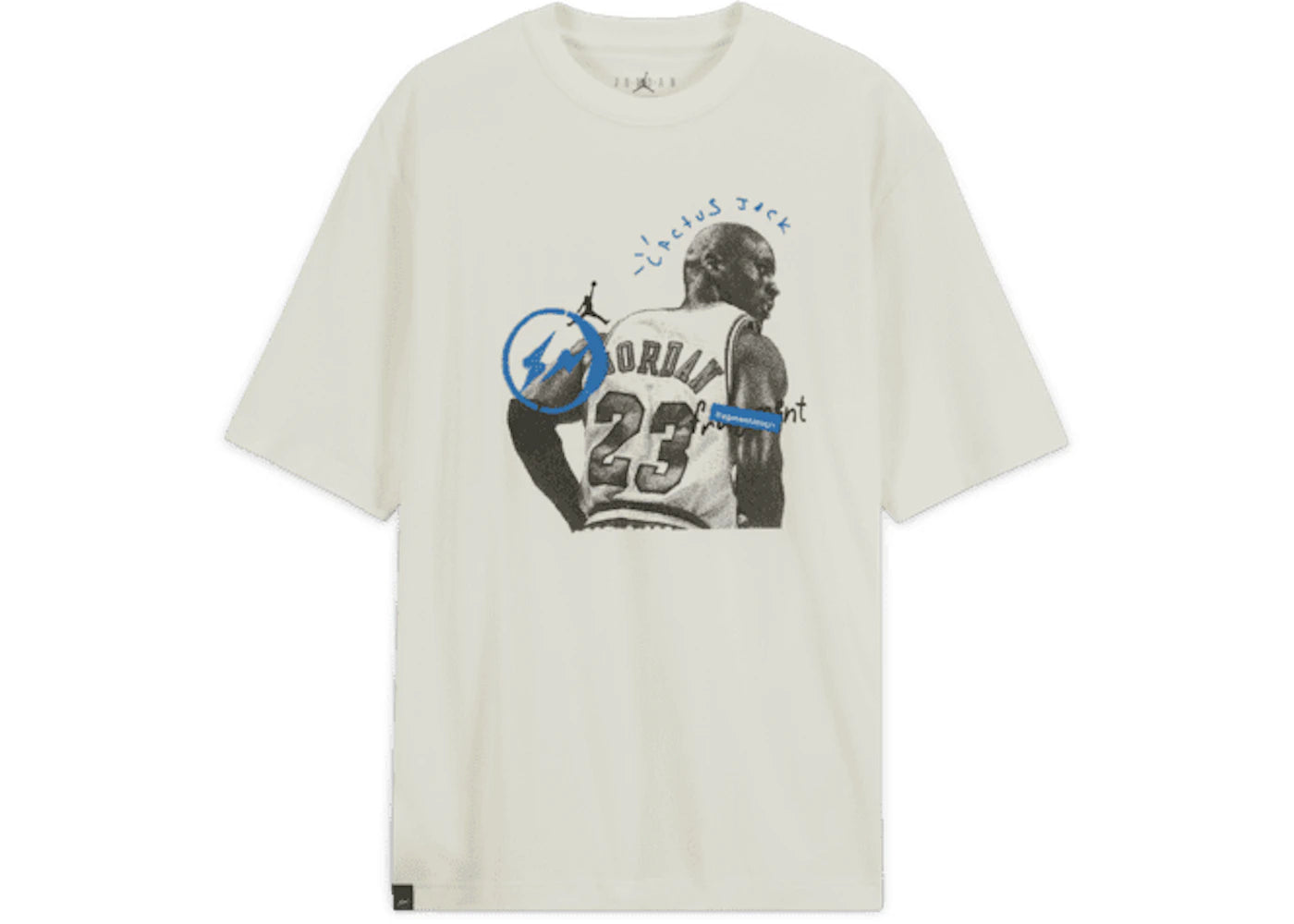 Travis Scott x Jordan x Fragment T-shirt White - vue 360