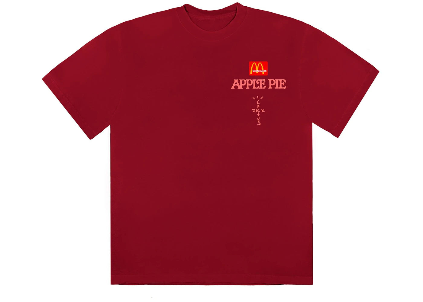 Travis Scott x McDonald's Apple Pie T-Shirt Red - vue secondaire A