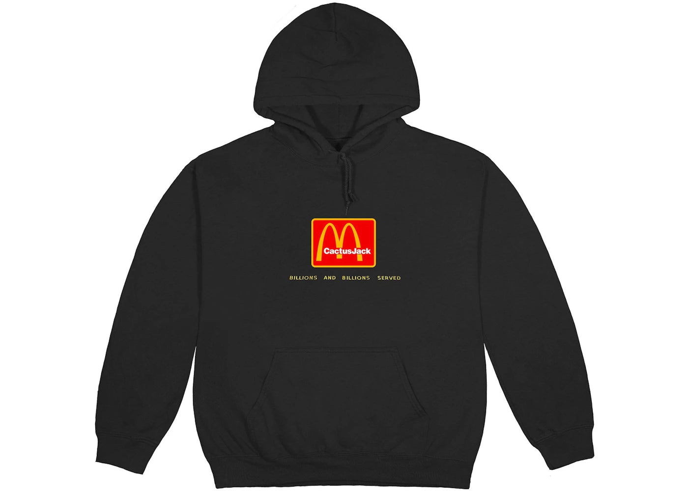 Travis Scott x McDonald's Billions Served Hoodie, gewaschenes Schwarz - vue 360
