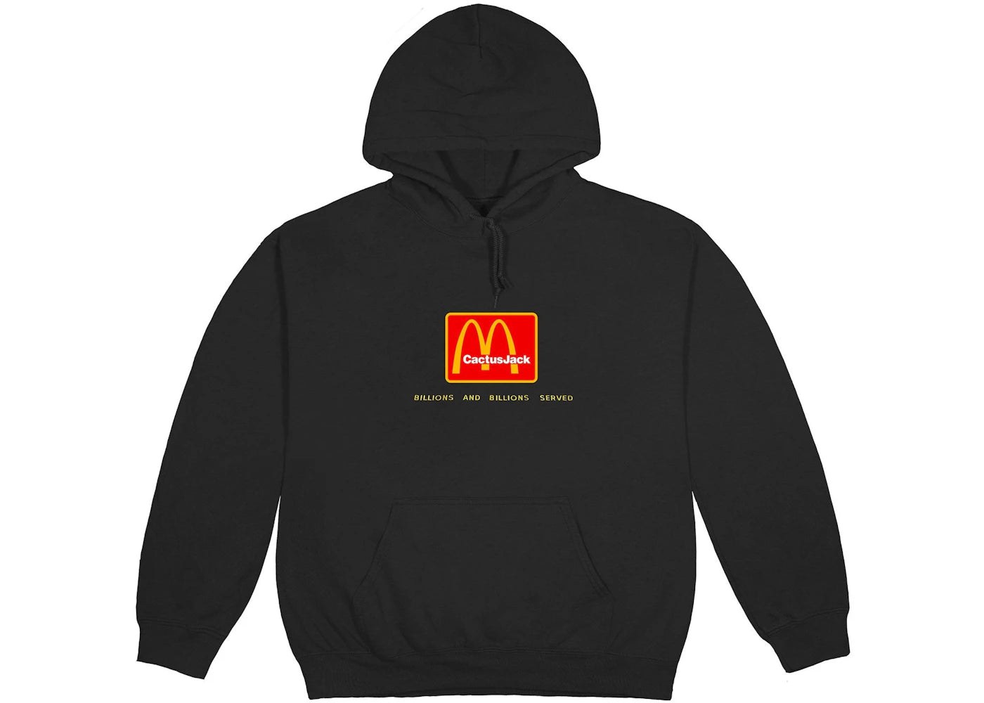 Travis Scott x McDonald's Billions Served Hoodie Washed Black - vue 360