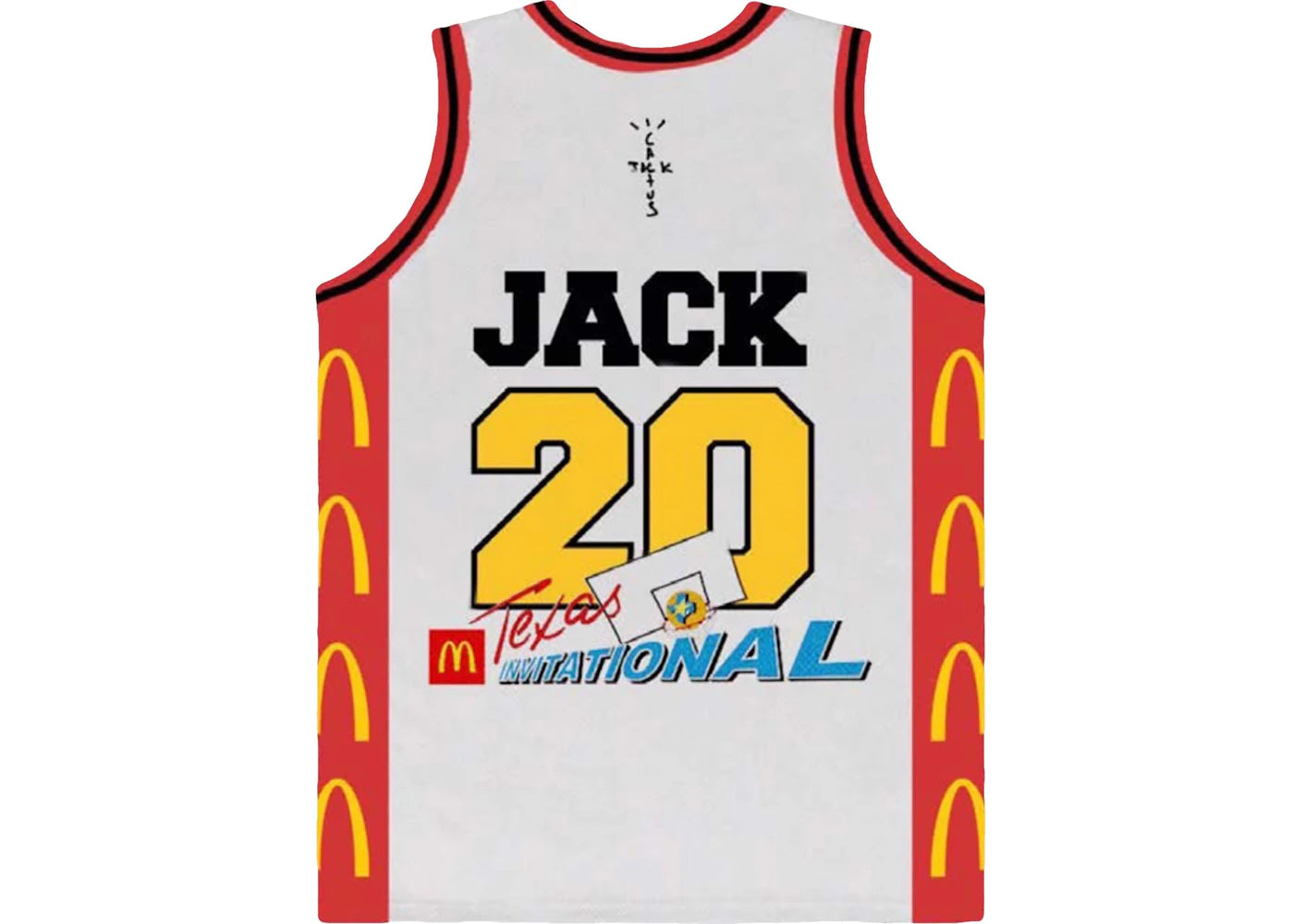 Travis Scott x McDonald's Cactus Jack All American Jersey White - vue secondaire A