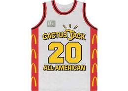 Travis Scott x McDonald's Cactus Jack All American Jersey White - authentic Travis Scott apparel